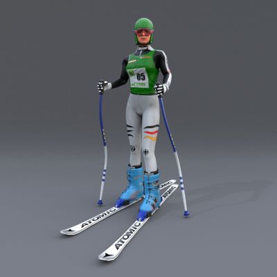 Skifahrer Front