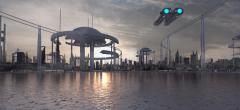 sci-fi cityscape
