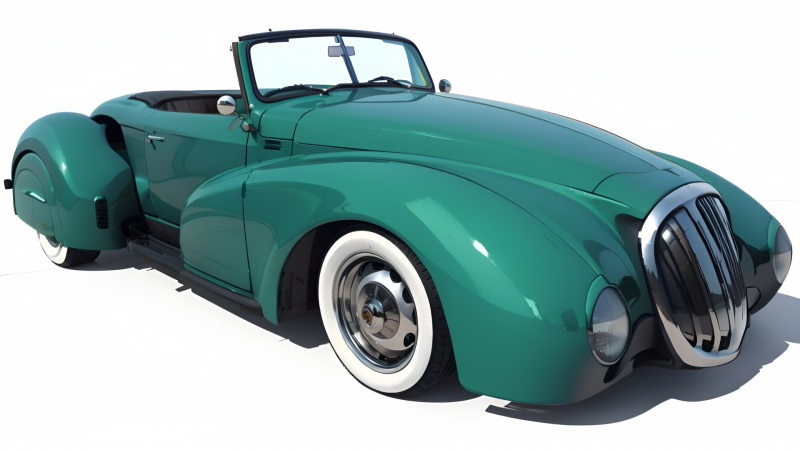 red 1940s American sports car with wide white wall tires (2).png