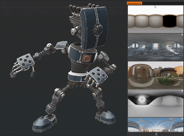 Physical characteristics of the materials in the viewport - 3Dcoat